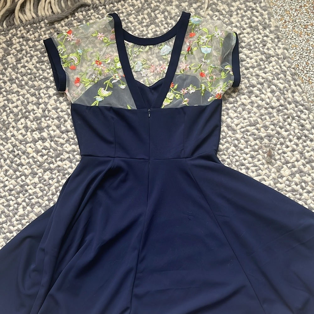 ModCloth Skater Dress with Mesh Top
